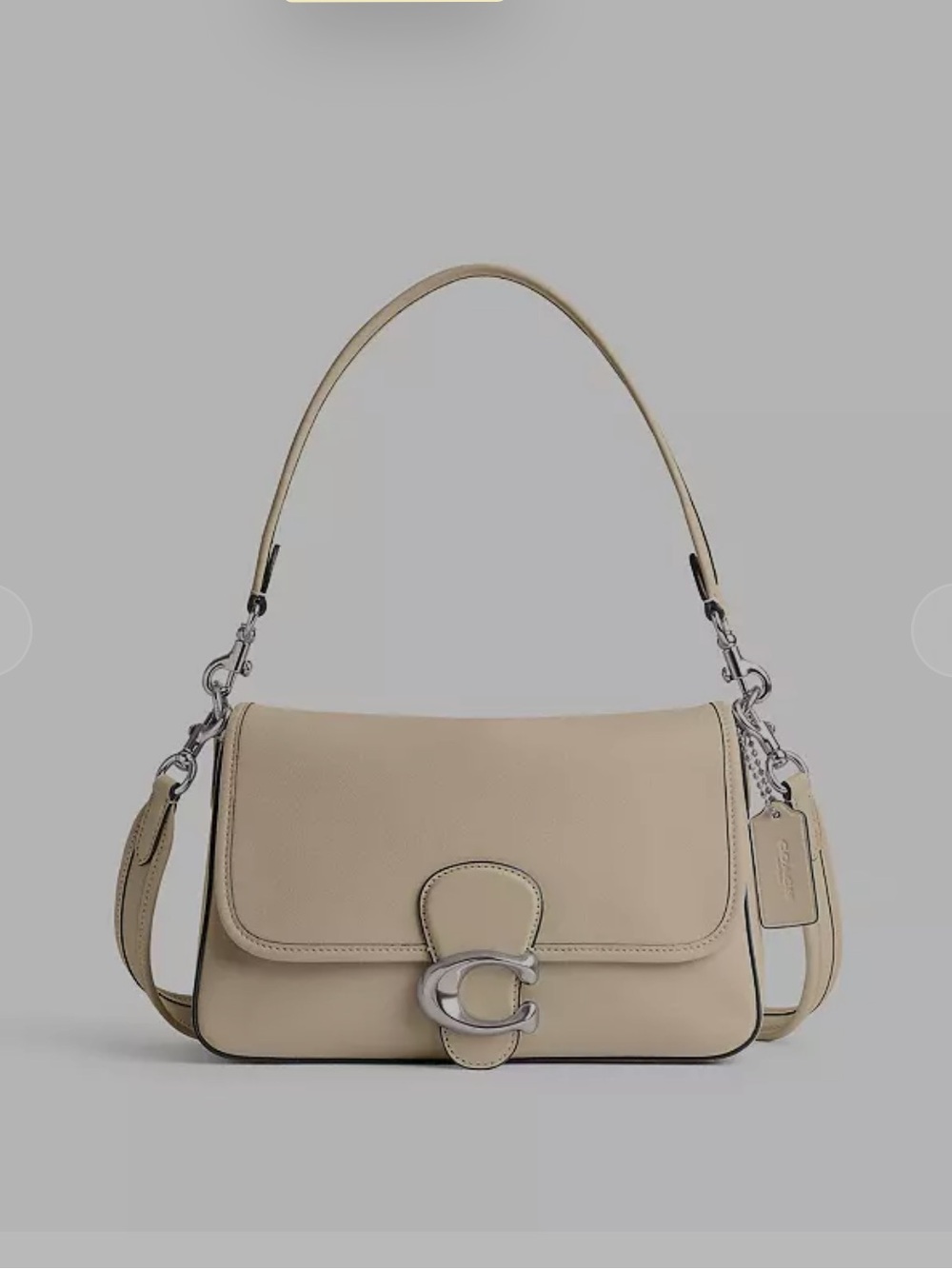 Coach Soft Tabby Shoulder Bag in Ivory - Picture 1 of 9